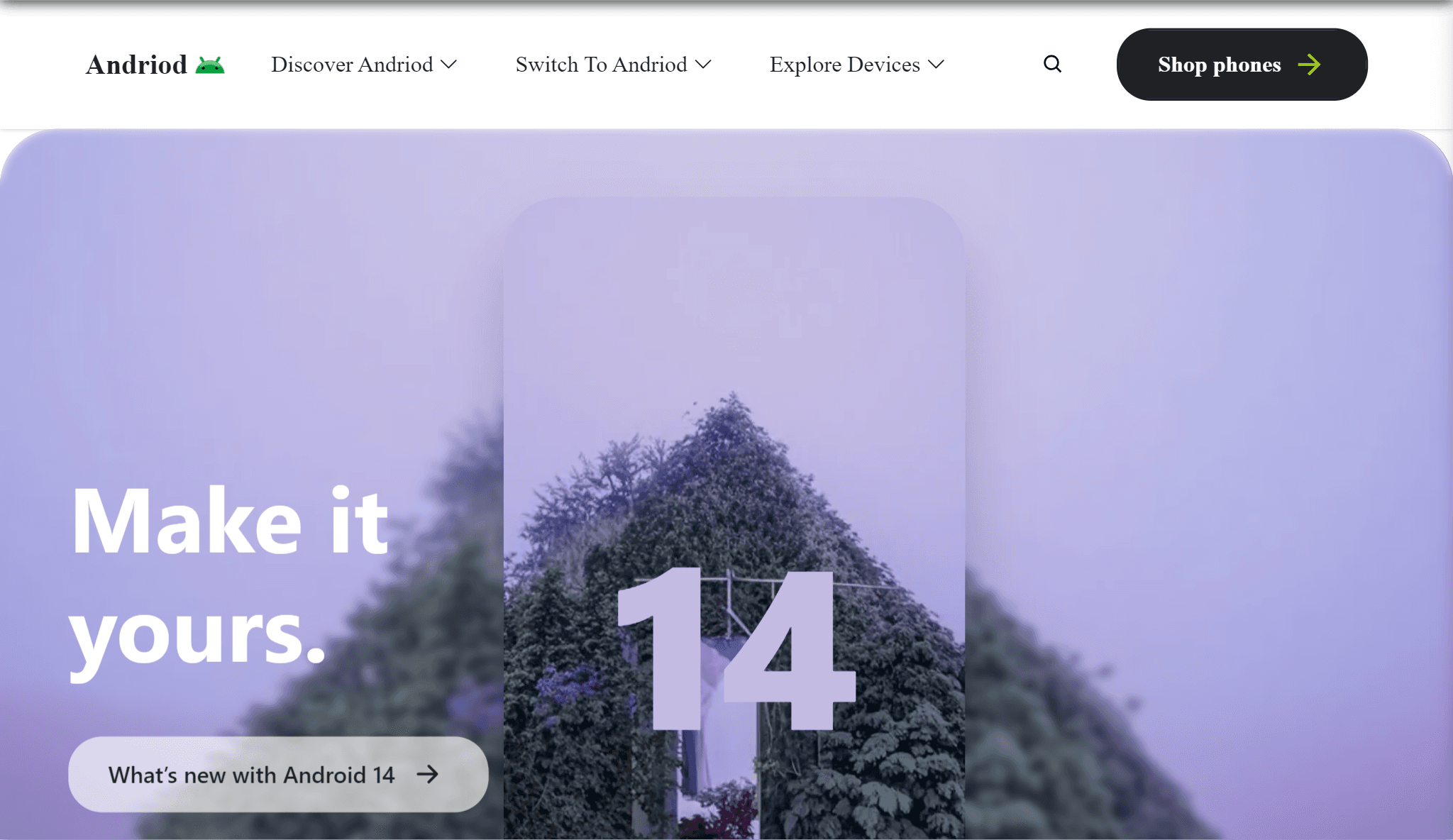 Andriod Website Clone